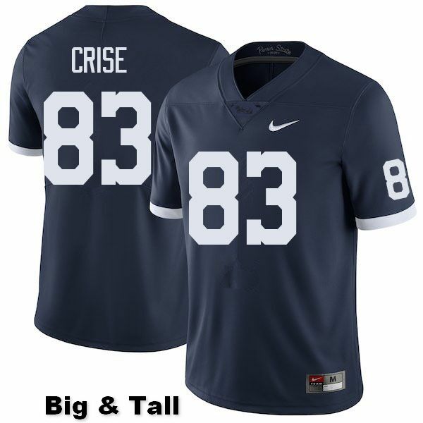 NCAA Nike Men's Penn State Nittany Lions Johnny Crise #83 College Football Authentic Big & Tall Navy Stitched Jersey CTI6798KF